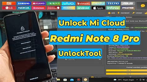 Bypass Mi Cloud Redmi Note 8 Pro Begonia Via Unlocktool YouTube