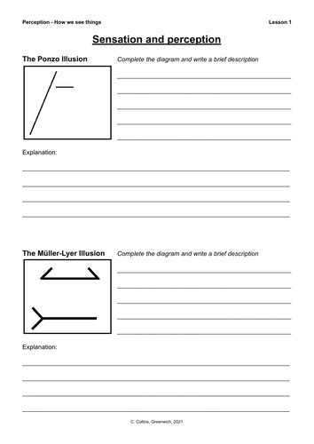 Aqa Gcse Psychology Sensation Perception And Visual Illusions