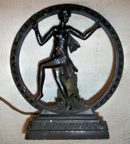 Vtg Art Deco NUDE DANCER Silhouette Lamp Needs Restore Antique Price Guide Details Page