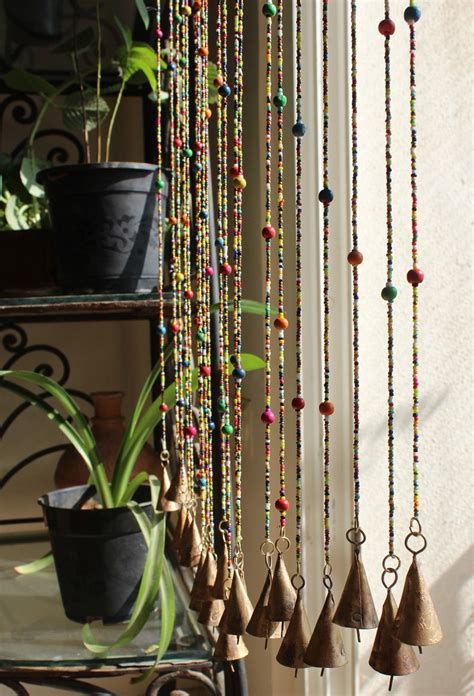 Bohemian Hippy Beaded Curtain For Doorways Multicolour Glass Etsy