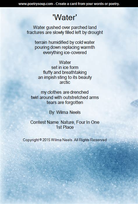 Water Cycle Poems For Kids