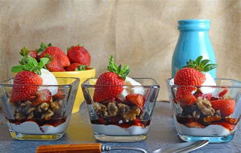 Balsamic Strawberry Yogurt Parfait A Delicious Fruit Parfait Recipe