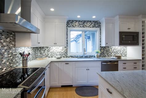 Transitional Granite and Quartz Grey Scale Kitchen- Villanova, PA