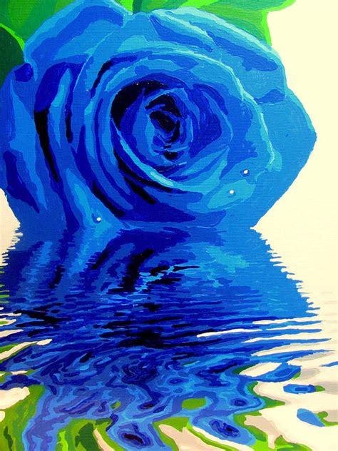 Blue Rose Painting by Amy Bradley - Fine Art America