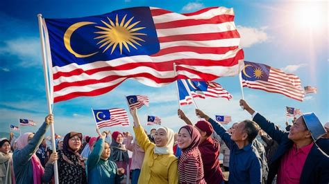 Premium Photo A Group Of People Holding Flags And One Of Them Is