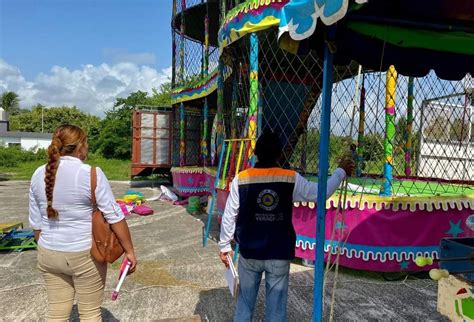 El Heraldo de Tuxpan Supervisan seguridad en juegos mecánicos