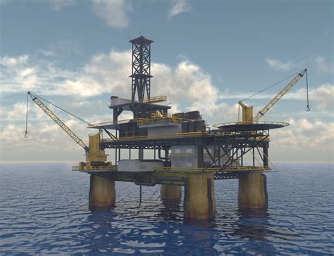 Oil Rig Textured 3d Model Cgtrader