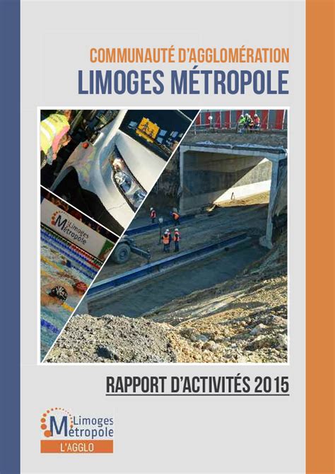 Rapport d activité 2015 Limoges Métropole