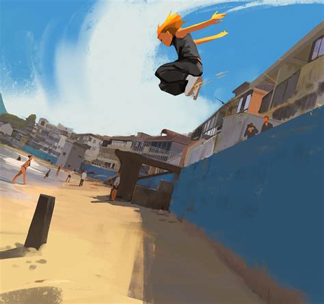 Parkour At The Beach By Snatti89 Parkour Animation Art Concept Art