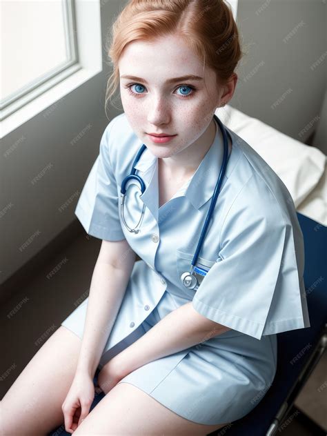 Uma Mulher De Uniforme Azul Com Um Estetoscópio Em Volta Do Pescoço