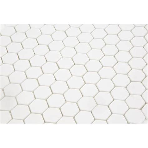 Echantillons Mosaique Mini Tomette Hexagonale Pure X Mm Blanc Mat