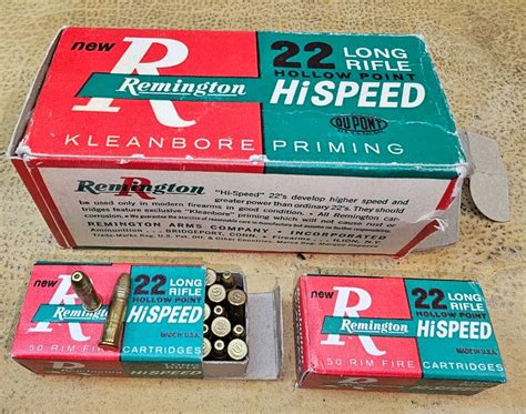 Remington Long Rifle Hispeed Kleanbore Priming Rd Dupont Vintage