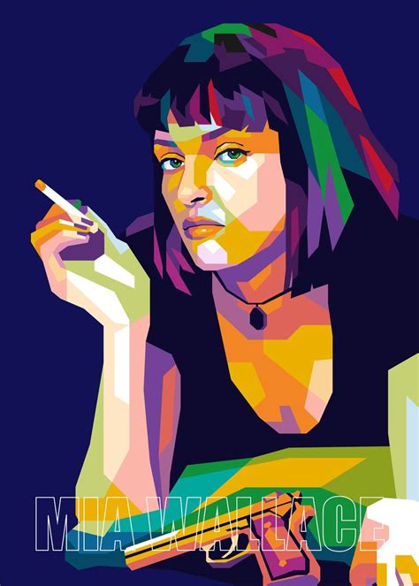 Mia Wallace Pulp Fiction Poster By Ananda Praj Displate