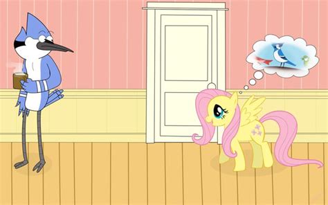 Safe Artist Makinbaconpancakes Fluttershy Bird Blue Jay