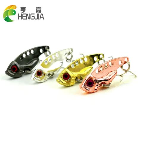 HENGJIA 4 cm 7g vib iscas de pesca de metal duro lâmina lantejoulas