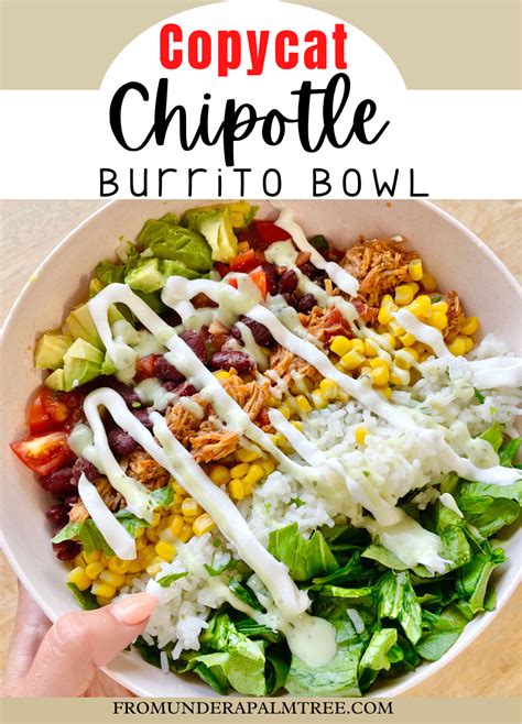 Copycat Chipotle Burrito Bowl From Under A Palm Tree