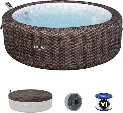 Amazon Bestway Saluspa Bali Smart Airjet Inflatable Hot Tub Round Portable Person Spa