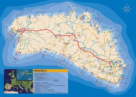 Minorca resorts map - Ontheworldmap.com