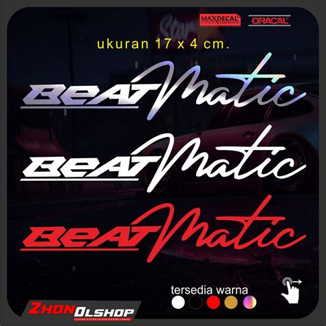 Jual Stiker Beat Matic Stiker Beat Stiker Beat Style Stiker Beat Aksara