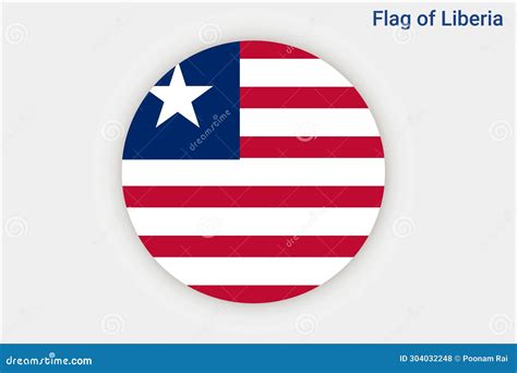 High Detailed Flag Of Liberia National Liberia Flag Africa Stock