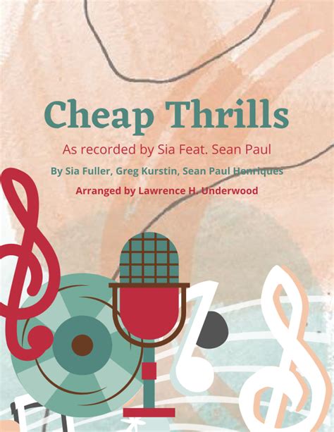 Cheap Thrills Feat Sean Paul Arr Lawrence H Underwood By Sia Feat