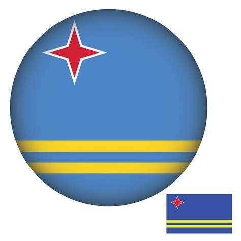 Premium Vector Aruba Flag Round Shape Vectors