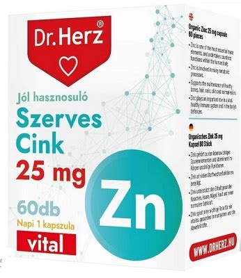 dr herz szerves cink 25mg 60x Arcanum GYÓGYSZERTÁR webpatika