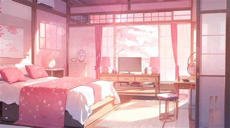 Vtuber Animated Background Pink Sakura Room Loop 1080p Etsy Canada