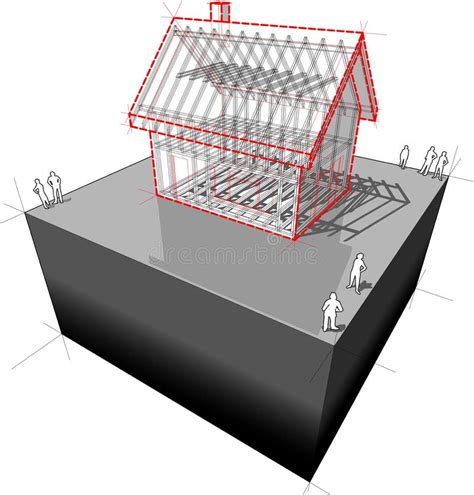House Framework Diagram Stock Vector Illustration Of Site 103357368
