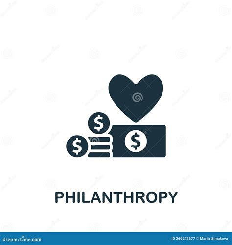 Philanthropy Icon Monochrome Simple Sign From Donation Collection