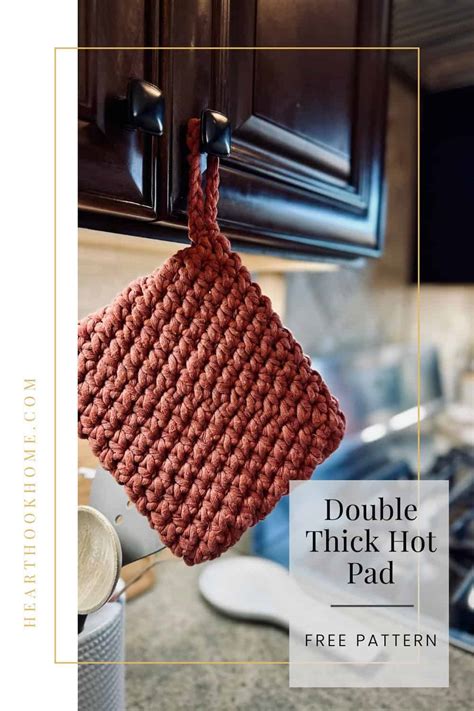 How To Crochet A Double Thick Hot Pad Heart Hook Home