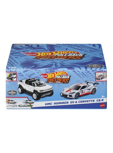 Hot Wheels Pull Back Speeders Gmc Hummer Ev Corvette C R Hpr