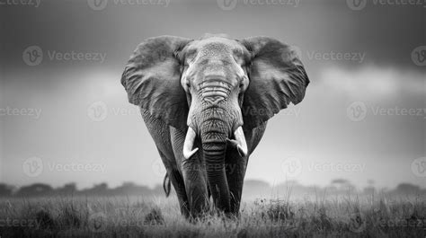 An elephant in the African savannah 42804369 Stock Photo at Vecteezy