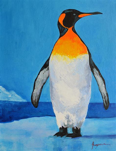 Penguin King Carl Painting By Patricia Awapara Pixels