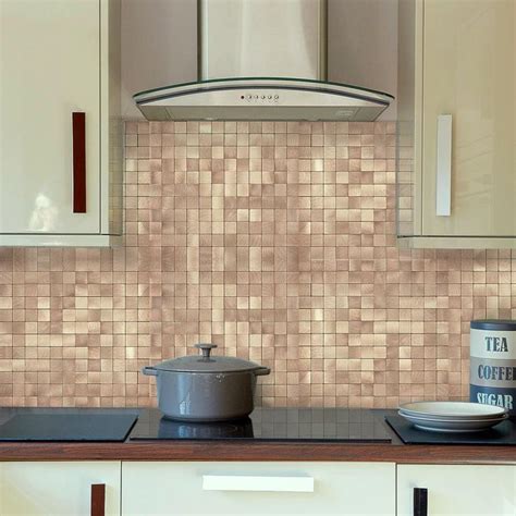 Decopus Metal Tile Peel And Stick Backsplash Ms Copper Matte In