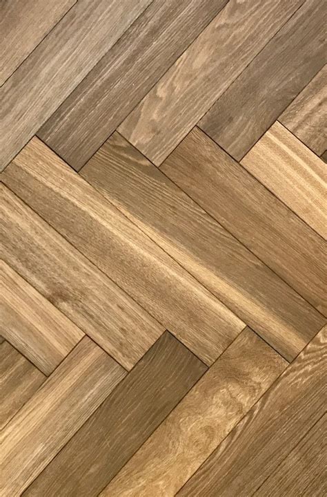 Engineered Herringbone European Oak Parquet Block Wood Floors Brushed And Natural Hardened Oiled