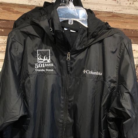 Ladies Black columbia Rain jacket - 501 Ranch