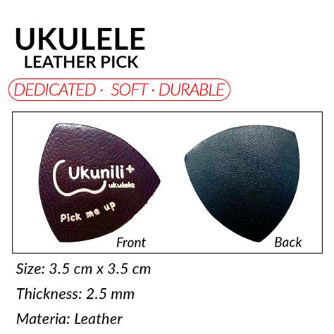 Ukunili Ukulele Leather Pick Soft Genuine Leather Ukunili Ukulele