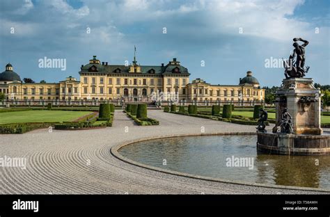 The Royal Summer Palace Of Drottningholm From The Palace Gardens And