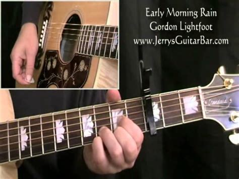 Gordon Lightfoot Early Morning Rain Guitar Lesson Tab And Chords