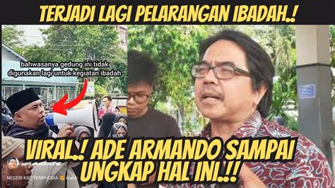 Terbaru Pembubaran Ibadah Di Binjai Ade Armando Ungkap Hal Ini