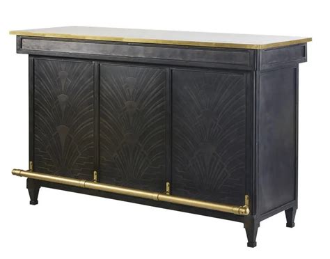 Meuble De Bar Gotham Coloris Laiton Et Noir Bar Maisons Du Monde