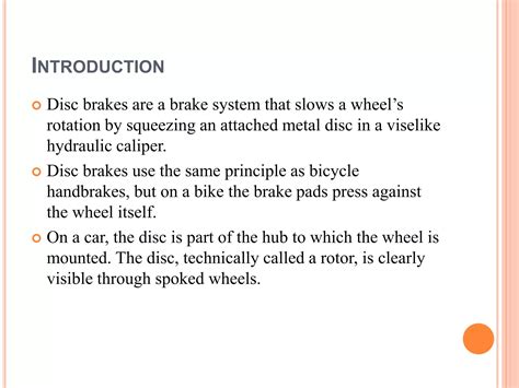 Ppt On Ceramic Disc Brakes Ppt