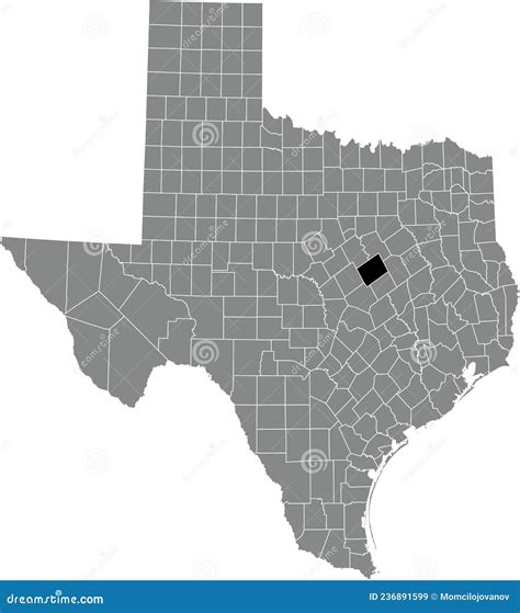 Location Map Of The Mclennan County Of Texas Usa Stock Vector