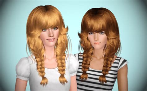 Double Braids With Bangs Hairstyle Newsea`s Becky Retextured By Brad