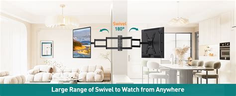 Elived Long Arm Tv Wall Bracket Corner Tv Mount For Most Inch Tvs