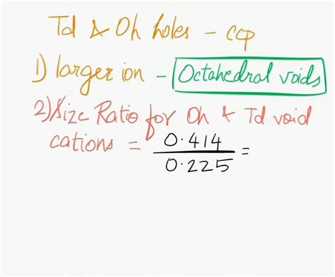 Solved Tetrahedral And Octahedral Holes Are Formed By The