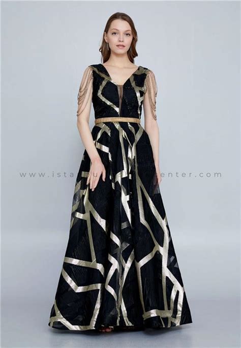 Matini Sleeveless Maxi Tulle A Line Regular Black Gold Prom Dress