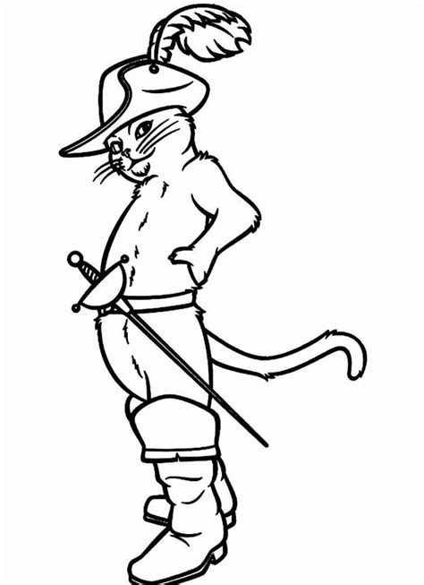 Puss In Boots Coloring Page Coloring Home