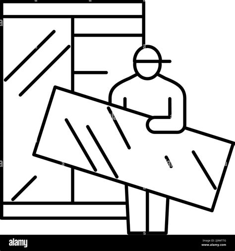 Furniture Assemblers Line Icon Vector Illustration Stock Vector Image